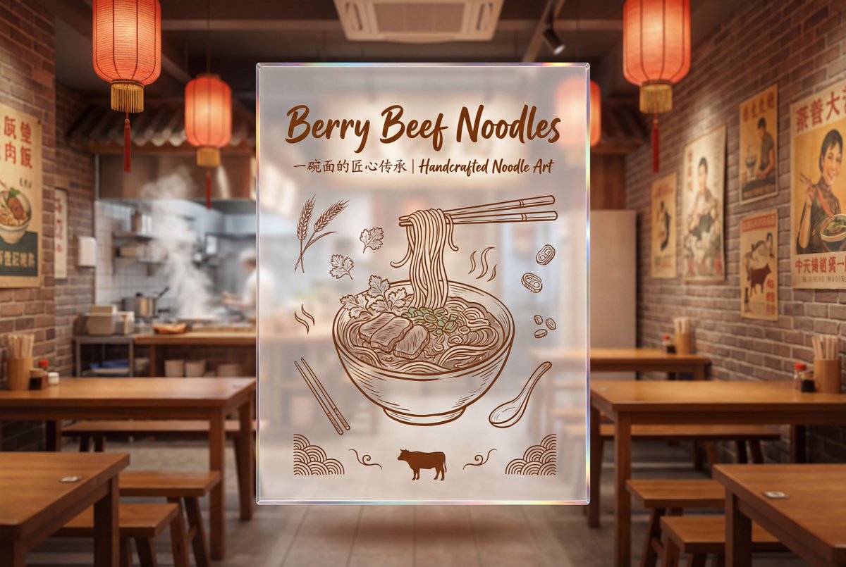 Beef noodle signboard